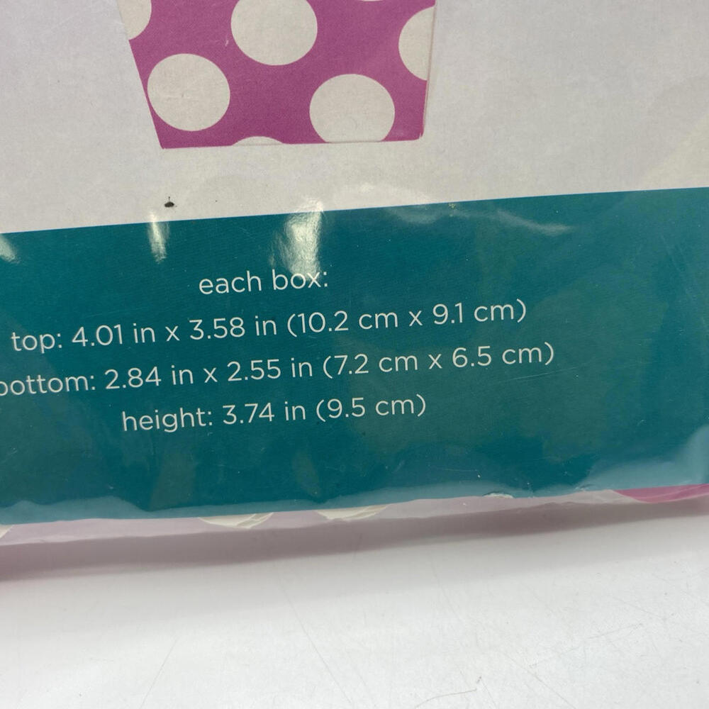 Takeout Style Gift Boxes 6 in pack Polka Dot Pink - Picture 5 of 6